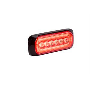 PROSIGNAL - HB6 - 6 LED + HALO / BLACK BEZEL - RED / RED